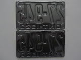 1923 YOM Clear Ontario License Plates