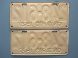 1927 YOM Clear Ontario License Plates