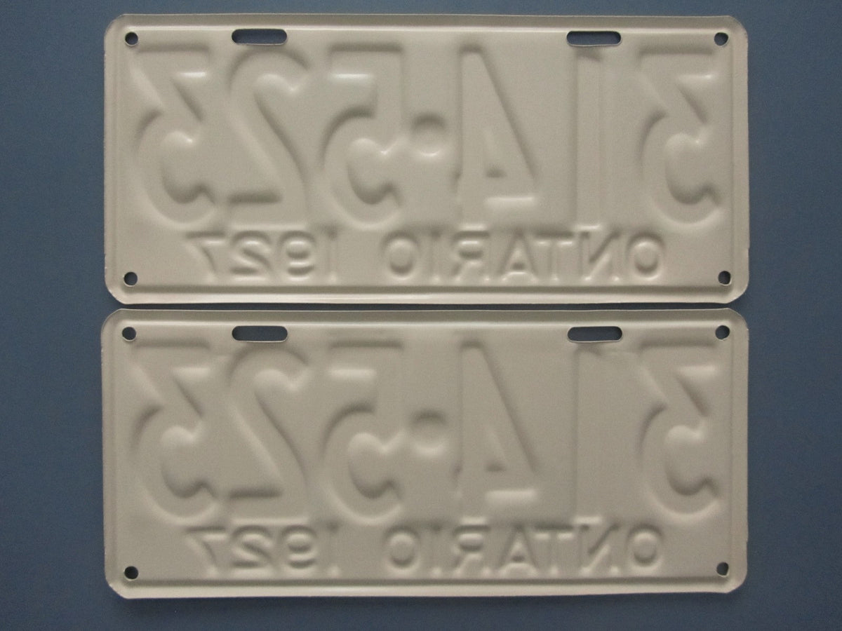1927 YOM Clear Ontario License Plates – YOMplates