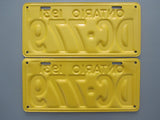 1931 YOM Clear Ontario License Plates