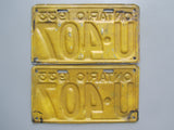 1933 YOM Clear Ontario License Plates