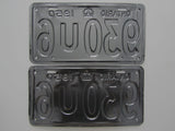 1950 YOM Clear Ontario License Plates
