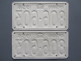 1956 YOM Clear Ontario License Plates