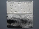 1958 YOM Clear Ontario License Plates