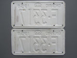 1958 YOM Clear Ontario License Plates