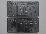 1959 YOM Clear Ontario License Plates