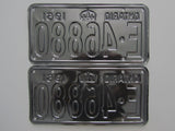 1961 YOM Clear Ontario License Plates
