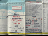 1962 Ontario Official Government Road Map