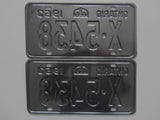 1963 YOM Clear Ontario License Plates