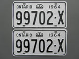 1964 YOM Clear Ontario License Plates