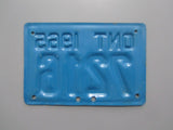 1965 YOM Clear Ontario Motorcycle License Plate