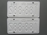 1966 YOM Clear Ontario License Plates