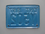 1967 YOM Clear Ontario Motorcycle License Plate