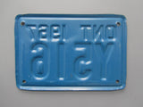 1967 YOM Clear Ontario Motorcycle License Plate