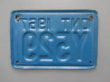 1967 YOM Clear Ontario Motorcycle License Plate
