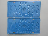 1968 YOM Clear Ontario License Plates