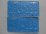 1968 YOM Clear Ontario License Plates
