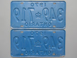 1970 YOM Clear Ontario License Plates