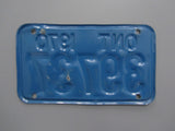 1970 YOM Clear Ontario Motorcycle License Plate
