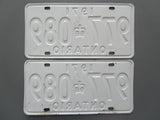 1971 YOM Clear Ontario License Plates