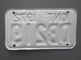 1972 YOM Clear Ontario Motorcycle License Plate