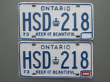 1974 Ontario License Plates