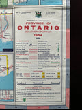 1964 Ontario Official Government Road Map