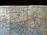 1958-59 Ontario Motor League Road Map