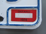 1974 Ontario License Plates