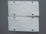 1971 YOM Clear Ontario License Plates