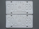 1971 YOM Clear Ontario License Plates