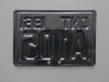 1961 YOM Clear Ontario Motorcycle License Plate