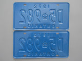 1972 YOM Clear Ontario License Plates