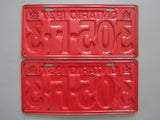 1937 YOM Clear Ontario License Plates