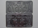 1957 YOM Clear Ontario License Plates