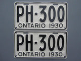 1930 YOM Clear Ontario License Plates