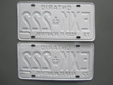 1973 YOM Clear Ontario License Plates
