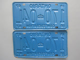 1967 YOM Clear Ontario License Plates