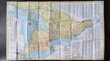 1962 Ontario Official Government Road Map