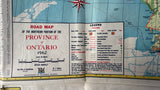1962 Ontario Official Government Road Map