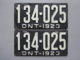 1923 YOM Clear Ontario License Plates