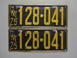 1925 YOM Clear Ontario License Plates
