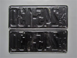 1925 YOM Clear Ontario License Plates