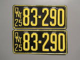 1925 YOM Clear Ontario License Plates