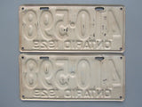 1929 YOM Clear Ontario License Plates