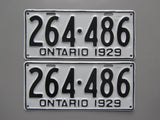 1929 YOM Clear Ontario License Plates
