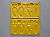 1933 YOM Clear Ontario License Plates