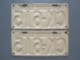1934 YOM Clear Ontario License Plates