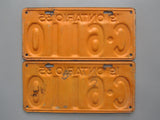 1935 YOM Clear Ontario License Plates