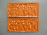 1935 YOM Clear Ontario License Plates
